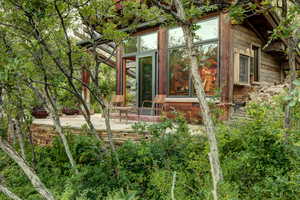 View of front and entrance to studio