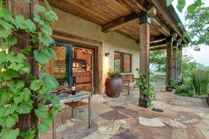 View of patio featuring outdoor dining space