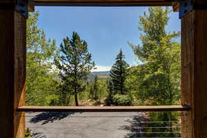 Deck featuring a mountain view