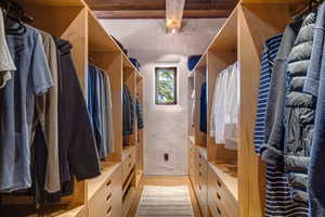 View of walk in closet