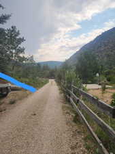 Approximate boundary line on the North of the property. It is staked by a surveyor.