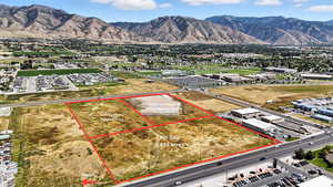 View of property location featuring property boundaries highlighted and mountains