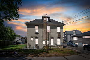 View of front of home with brick siding