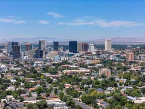 View of urban area featuring mountains