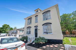 Italianate house with brick siding