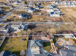 Aerial view of residential area
