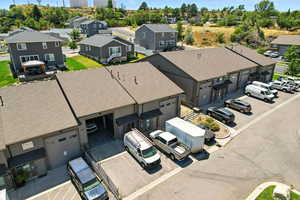 Aerial view of residential area