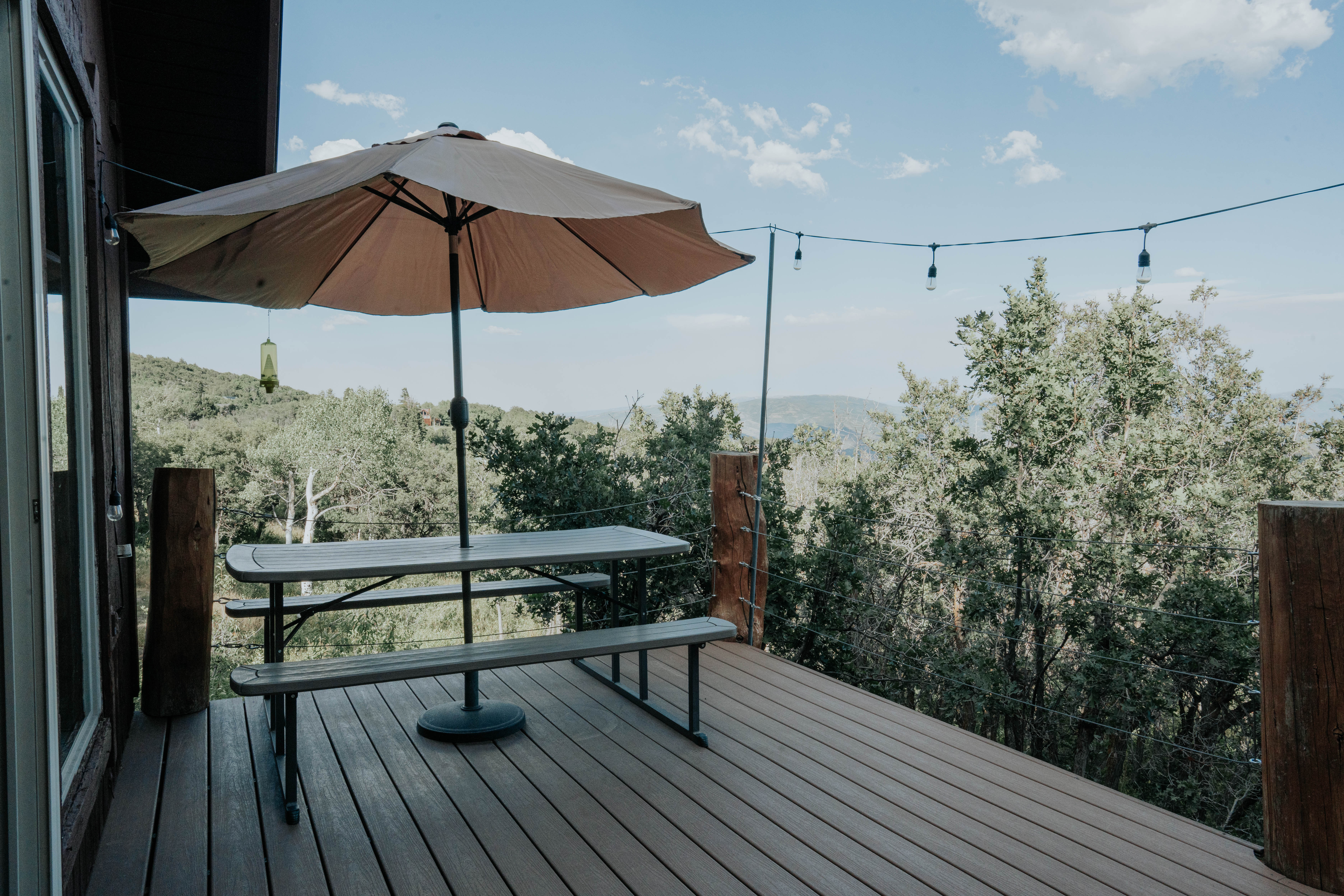 Views from the back deck stairway