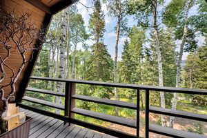 View of wooden deck