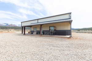 View of outdoor structure with a mountain view