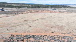Drone / aerial view with a mountain view