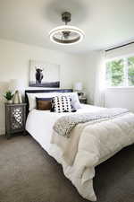 Bedroom featuring carpet floors