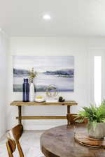 Detailed view of recessed lighting