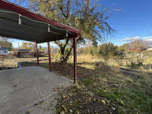 View of yard with a patio area
