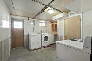 Laundry/Utility room with separate entrance to exterior.