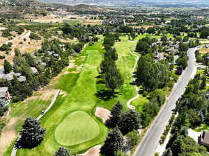 Drone / aerial view of a local golf course