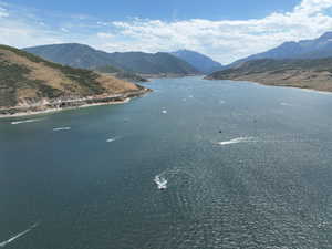 Water view with a mountain backdrop
