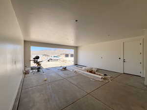 Garage with baseboards