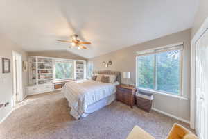 Primary Bedroom featuring vaulted ceiling