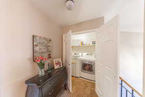 Laundry located upstairs by bedrooms