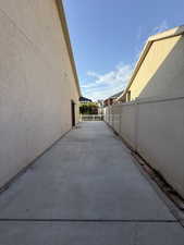 Fenced in Side of home East side of Home