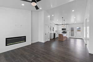 Living room and kitchen