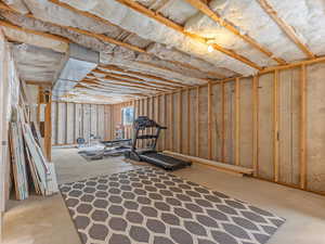 View of below grade area