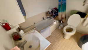 Bathroom featuring a bathtub and toilet