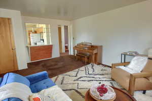 View of carpeted living room