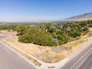 Northwest view of lot