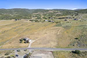 Aerial overview of property's location with rural landscape
