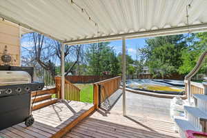 Deck with Above Ground Pool