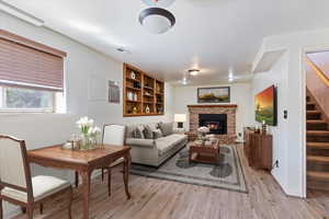 Virtually Staged Basement Family Room