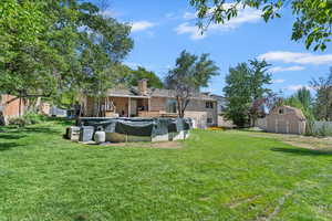 Above Ground Pool & Yard from Back View