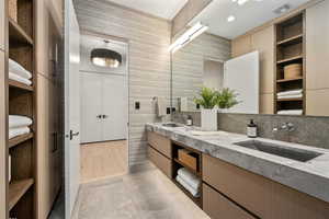 Full bath with double vanity