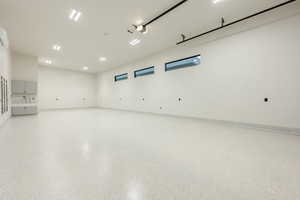 Garage with baseboards