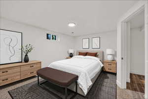 Bedroom featuring baseboards