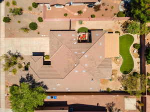 View from above of property
