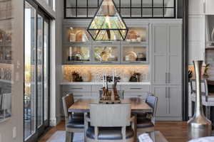 Dining room with wood finished floors