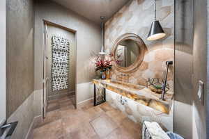 Bathroom with baseboards