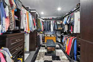 View of walk in closet