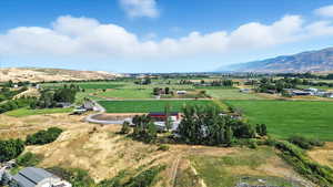 Aerial view of sparsely populated area