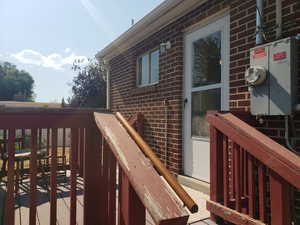 View of wooden deck