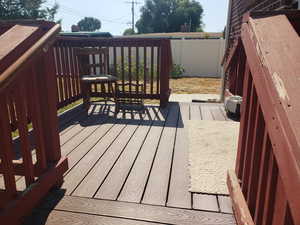 View of wooden deck