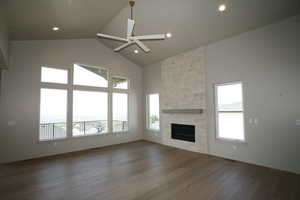 Home features 9 foot 12 foot and 16 foot ceiling heights the basement is also 9 feet high.