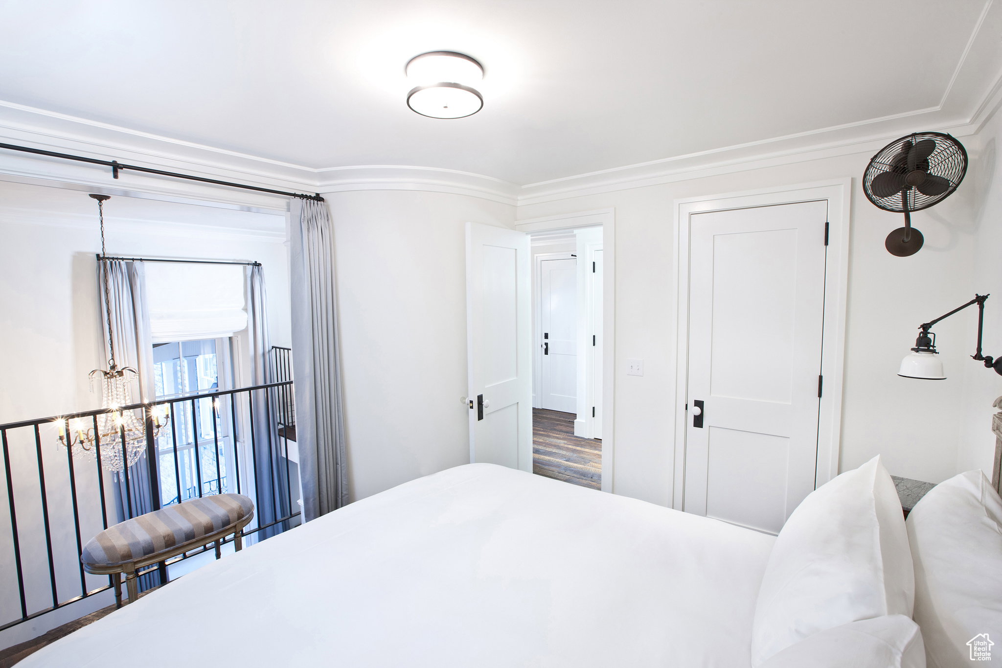 Bedroom featuring ornamental molding