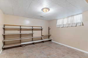 Below grade area with baseboards