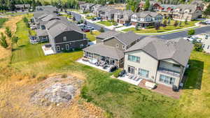 Aerial view of residential area