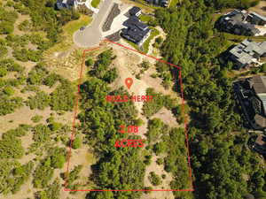 Aerial view of property's location with property boundaries highlighted