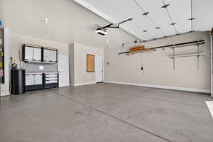 Garage with baseboards
